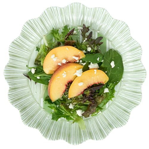 S/4 Cabana Stripe Melamine Dessert/Salad Plates, Multicolor 2 S/4 Cabana Stripe Melamine Dessert/Salad Plates, Multicolor