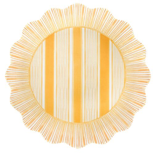 S/4 Cabana Stripe Melamine Dessert/Salad Plates, Multicolor 3 S/4 Cabana Stripe Melamine Dessert/Salad Plates, Multicolor