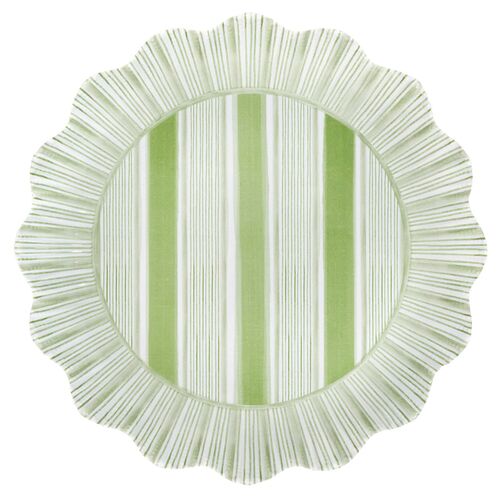 S/4 Cabana Stripe Melamine Dessert/Salad Plates, Multicolor 4 S/4 Cabana Stripe Melamine Dessert/Salad Plates, Multicolor