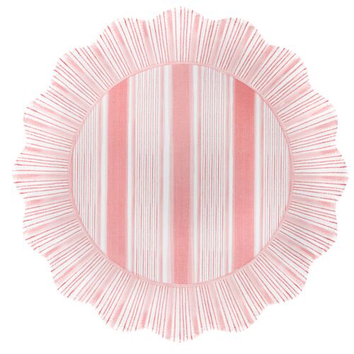 S/4 Cabana Stripe Melamine Dessert/Salad Plates, Multicolor 5 S/4 Cabana Stripe Melamine Dessert/Salad Plates, Multicolor