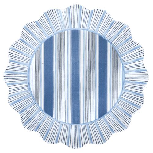 S/4 Cabana Stripe Melamine Dessert/Salad Plates, Multicolor 6 S/4 Cabana Stripe Melamine Dessert/Salad Plates, Multicolor