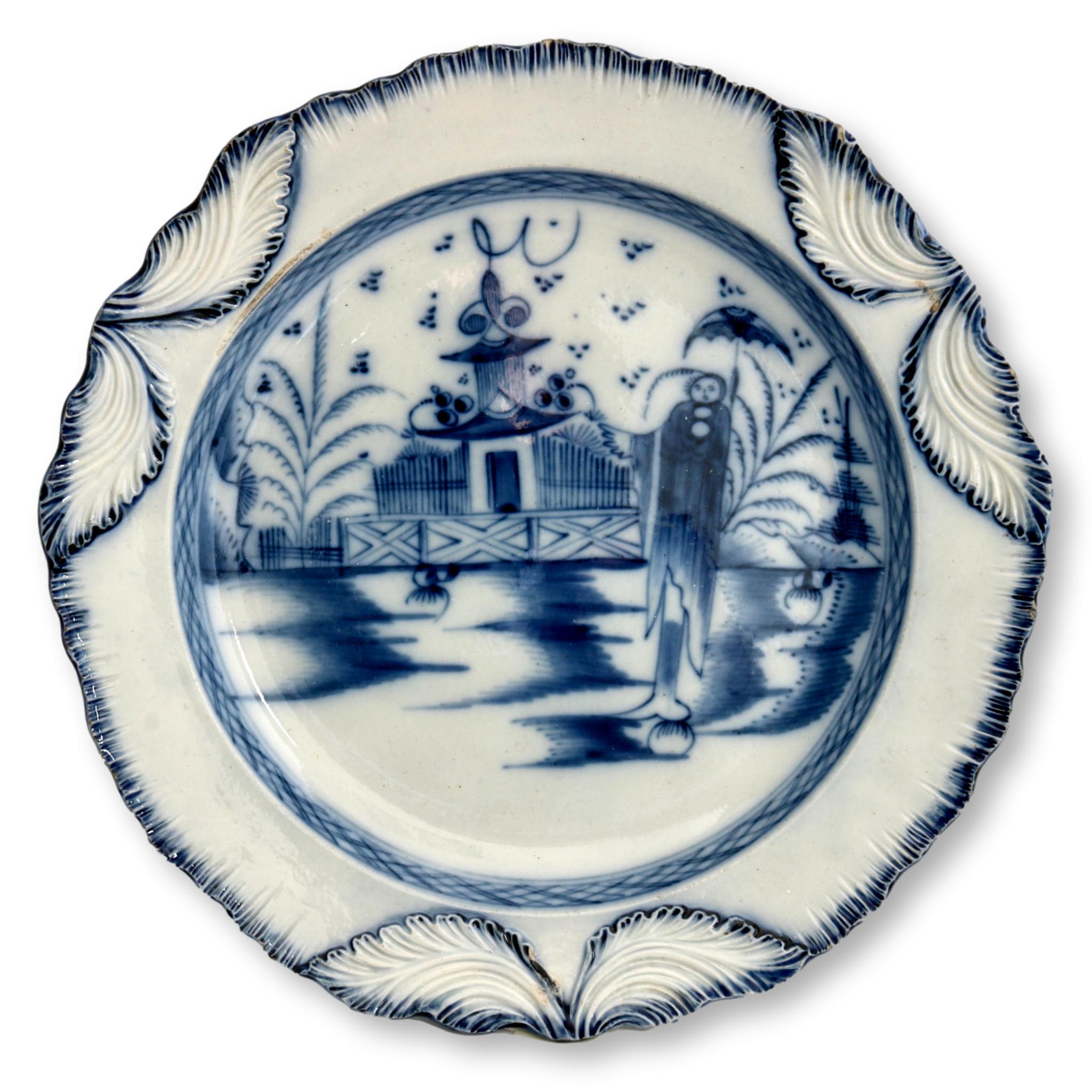 c1780 English Long Liza Pearlware Plate 1 c1780 English Long Liza Pearlware Plate