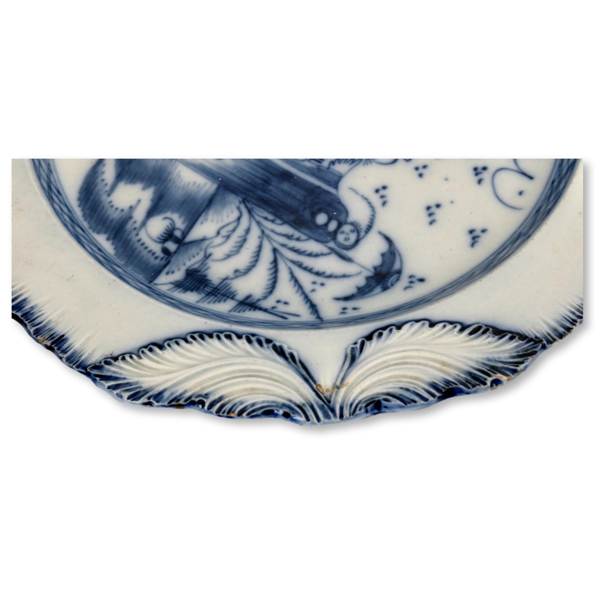 c1780 English Long Liza Pearlware Plate 3 c1780 English Long Liza Pearlware Plate