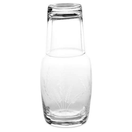 Fern Hand-Cut Night Bottle Set, 32 Oz