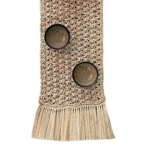Tallo de Olivo, Fique Knots Table Runner, Brown 1 Tallo de Olivo, Fique Knots Table Runner, Brown