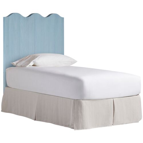 Coastal Living Marino Twin Scallop Headboard, Sky Blue 1 Coastal Living Marino Twin Scallop Headboard, Sky Blue