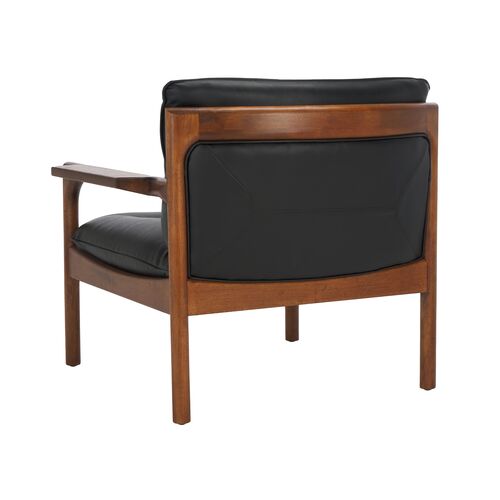 Ozias Leather Accent Chair, Black/Brown 8 Ozias Leather Accent Chair, Black/Brown