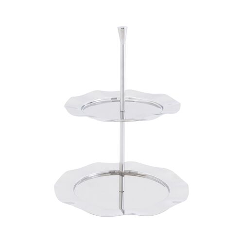 Lilli Mirrored 2-Tiered Serving Stand