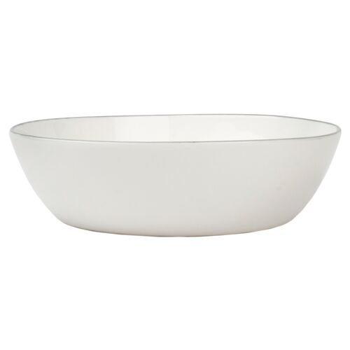 S/4 Abbesses Pasta Bowls, White/Gray 1 S/4 Abbesses Pasta Bowls, White/Gray
