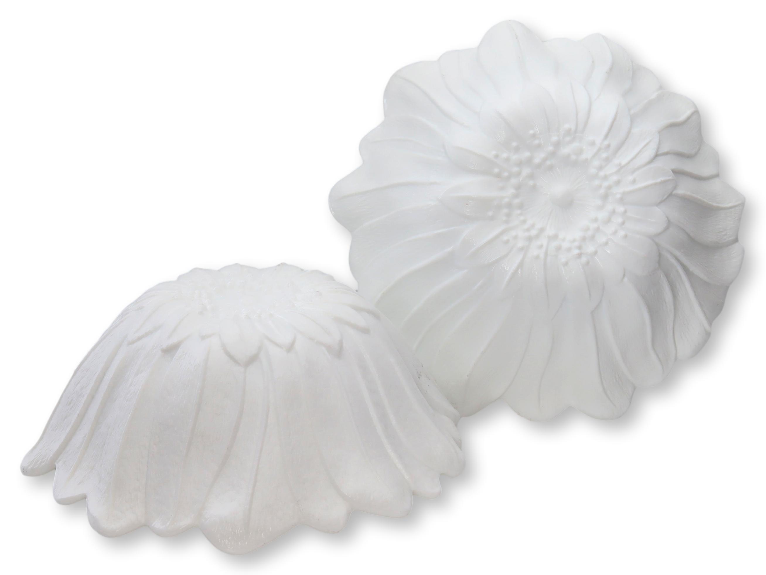 Vintage Milk Glass Sunflower Bowls, Pair 2 Vintage Milk Glass Sunflower Bowls, Pair