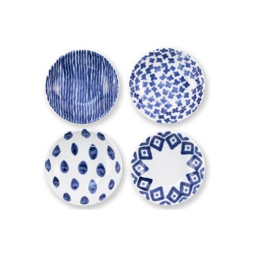 Asst. of 4 Santorini Condiment Bowls, Blue/White 1 Asst. of 4 Santorini Condiment Bowls, Blue/White