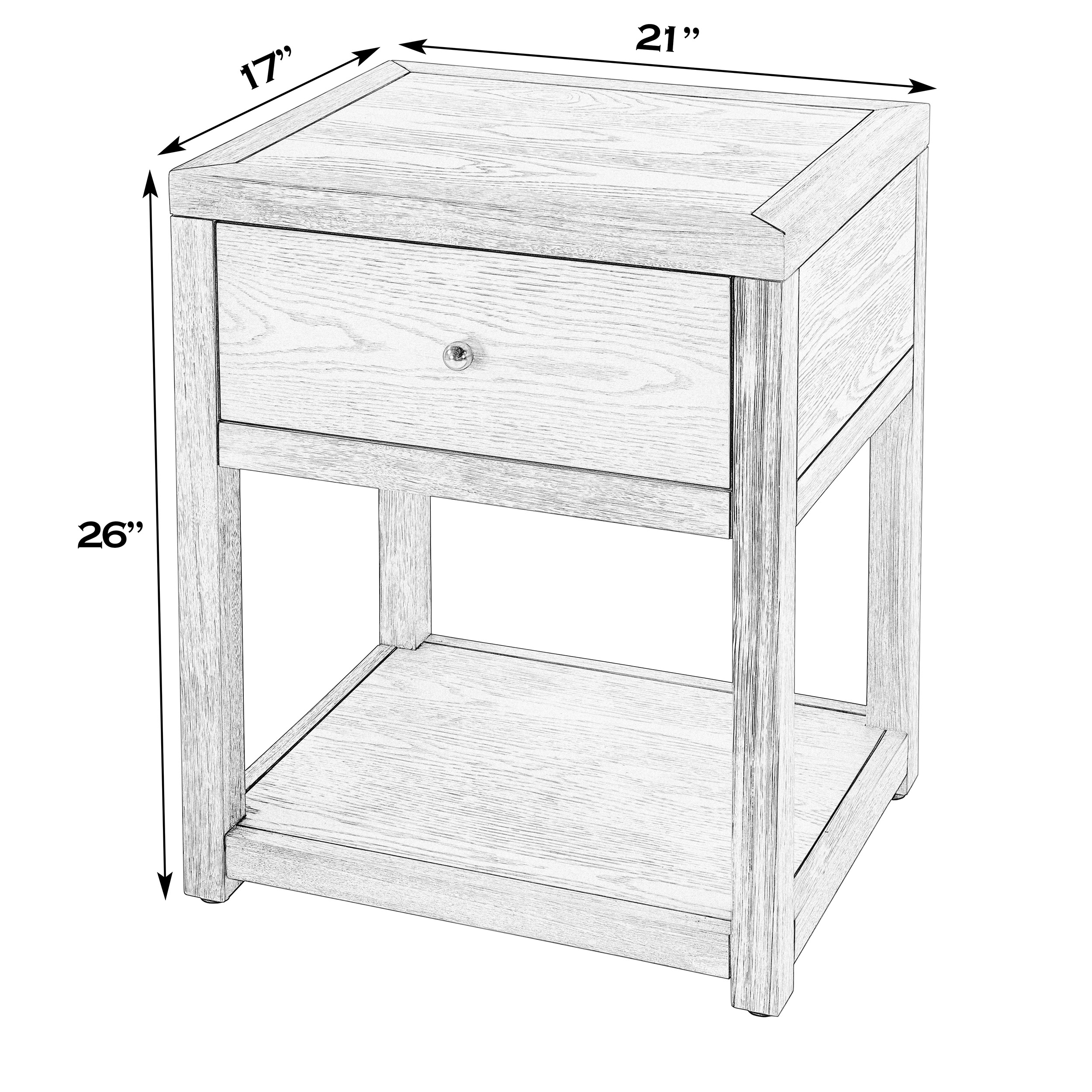 Charlie 1-Drawer Small Nightstand 7 Charlie 1-Drawer Small Nightstand