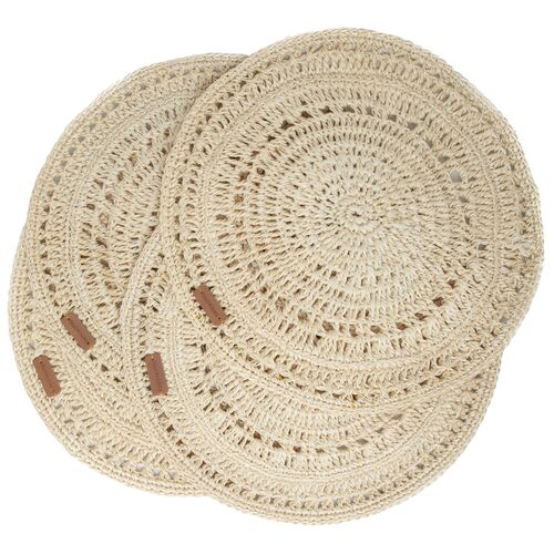 Tallo de Olivo, S/4 Fique Pacific Placemats, Beige 3 Tallo de Olivo, S/4 Fique Pacific Placemats, Beige