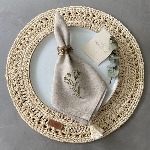 Tallo de Olivo, S/4 Fique Pacific Placemats, Beige 5 Tallo de Olivo, S/4 Fique Pacific Placemats, Beige