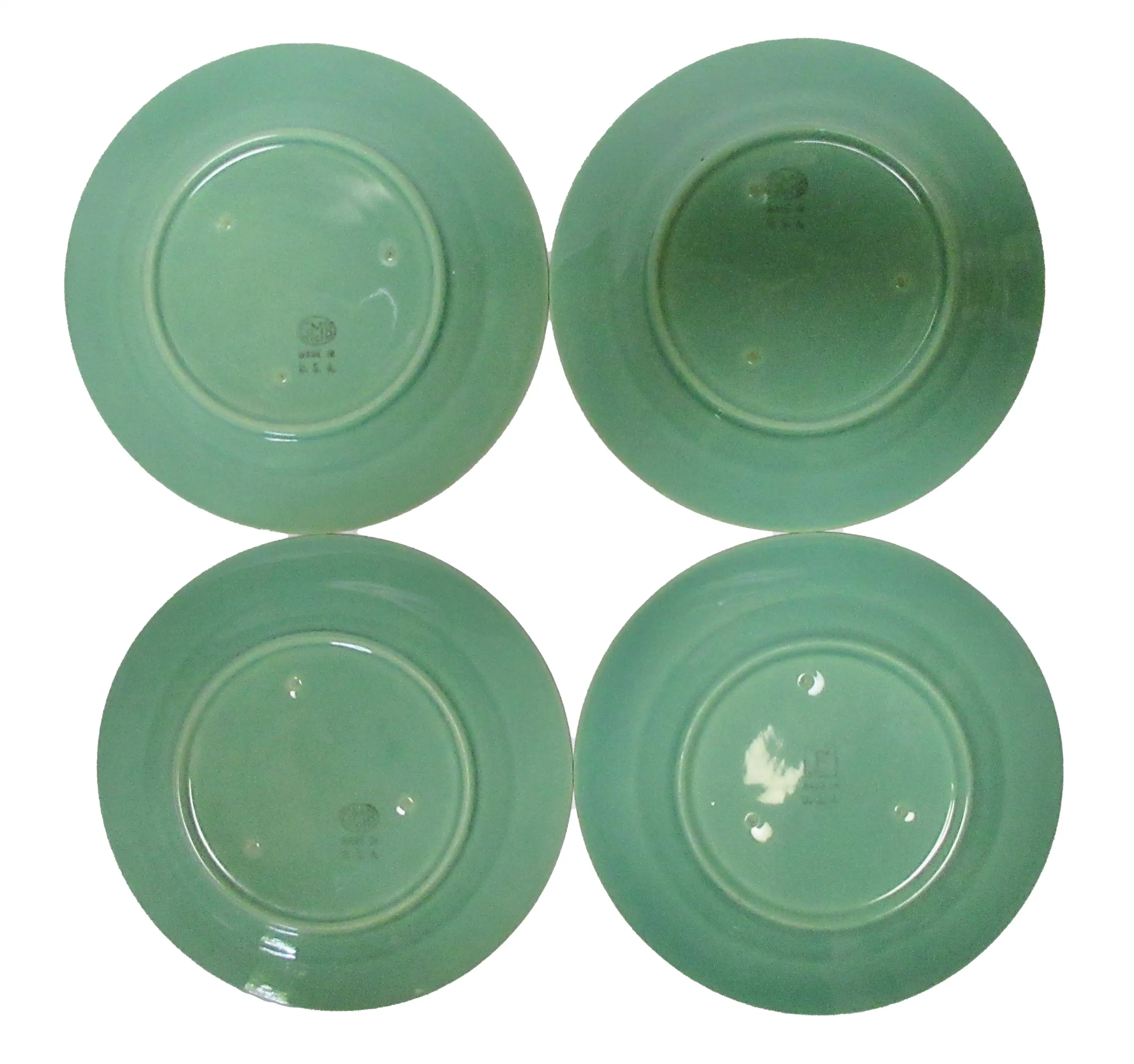 1930s Gladding McBean Dessert Plates S/4 6 1930s Gladding McBean Dessert Plates S/4