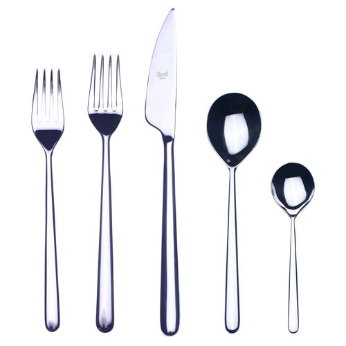 5-Pc Linea Place Setting, Silver 1 5-Pc Linea Place Setting, Silver