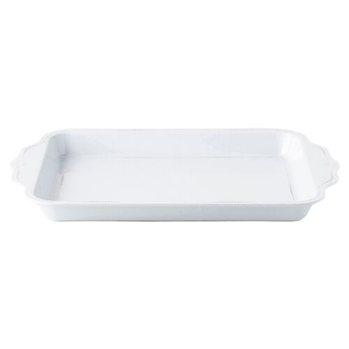 Berry & Thread Melamine Tray, Whitewash