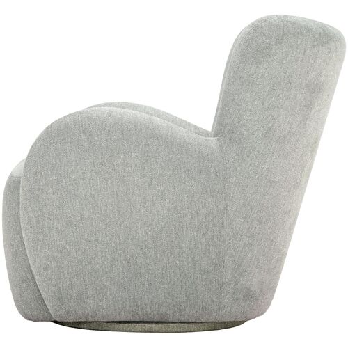 Norabel Accent Swivel Chair, Blue 4 Norabel Accent Swivel Chair, Blue