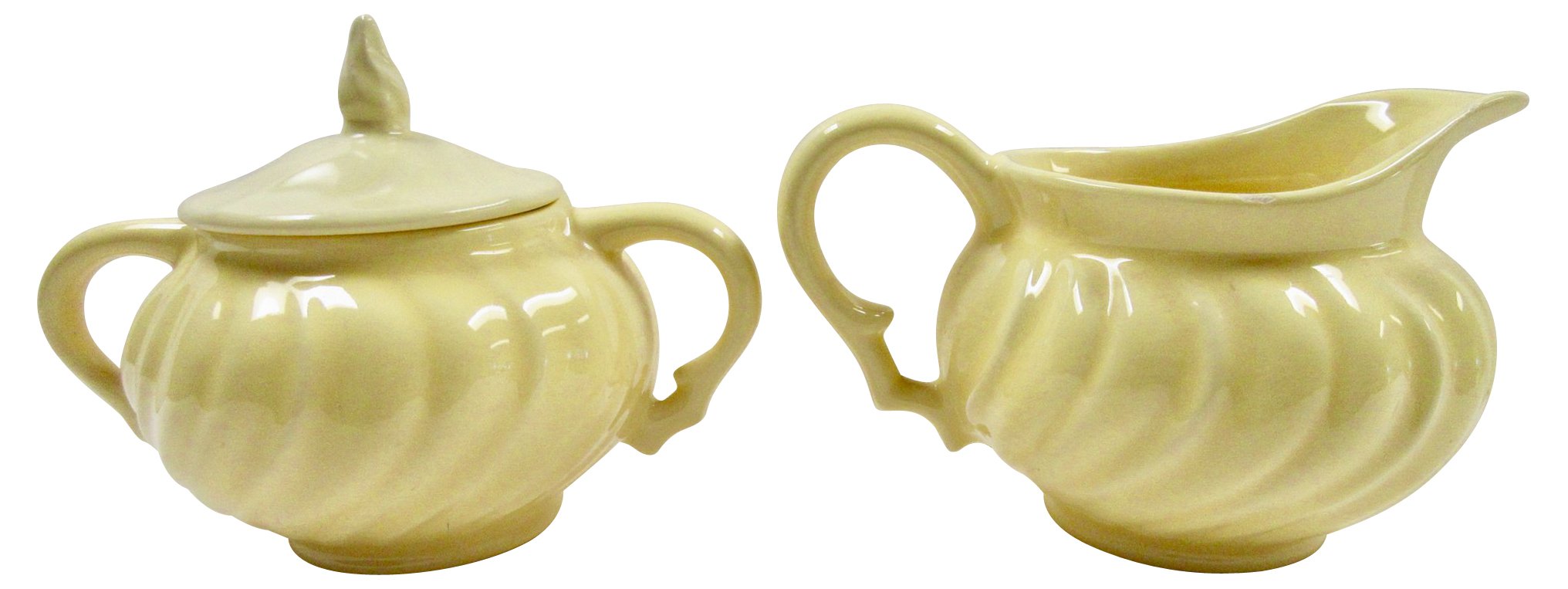 1940s California Pottery Sugar & Creamer 1 1940s California Pottery Sugar & Creamer