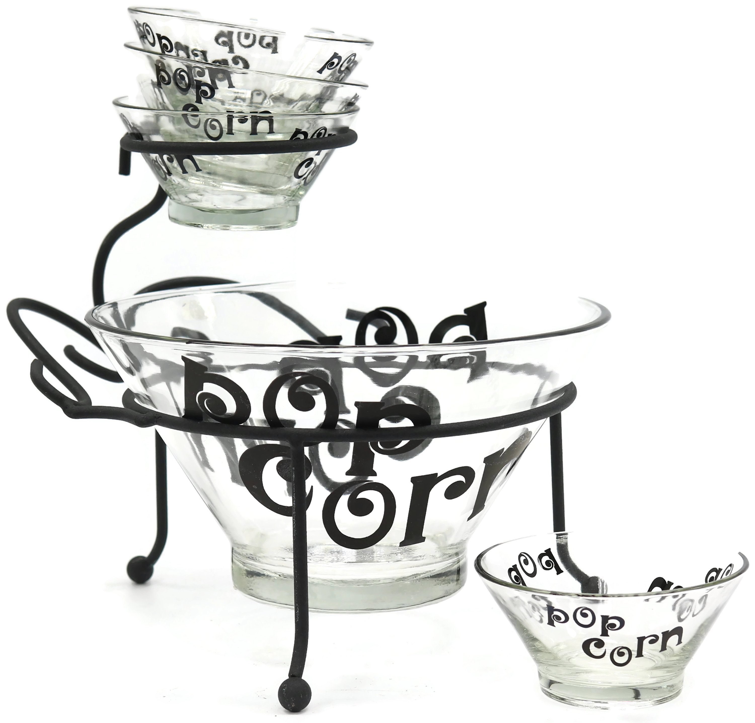 Midcentury Popcorn Set, 6 Pcs 1 Midcentury Popcorn Set, 6 Pcs