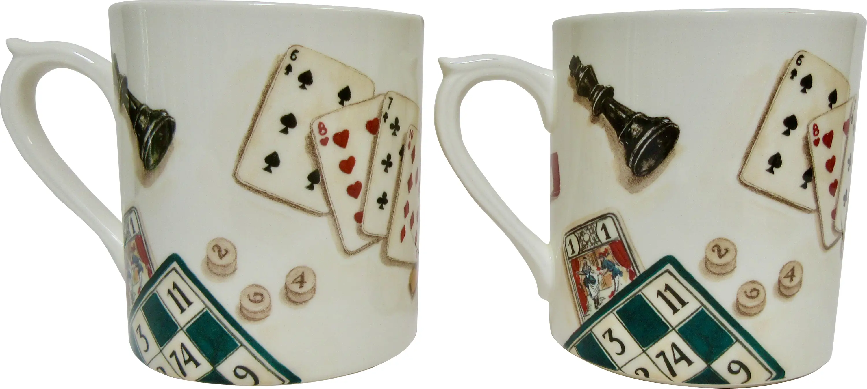 Gien French Games Mugs Pair