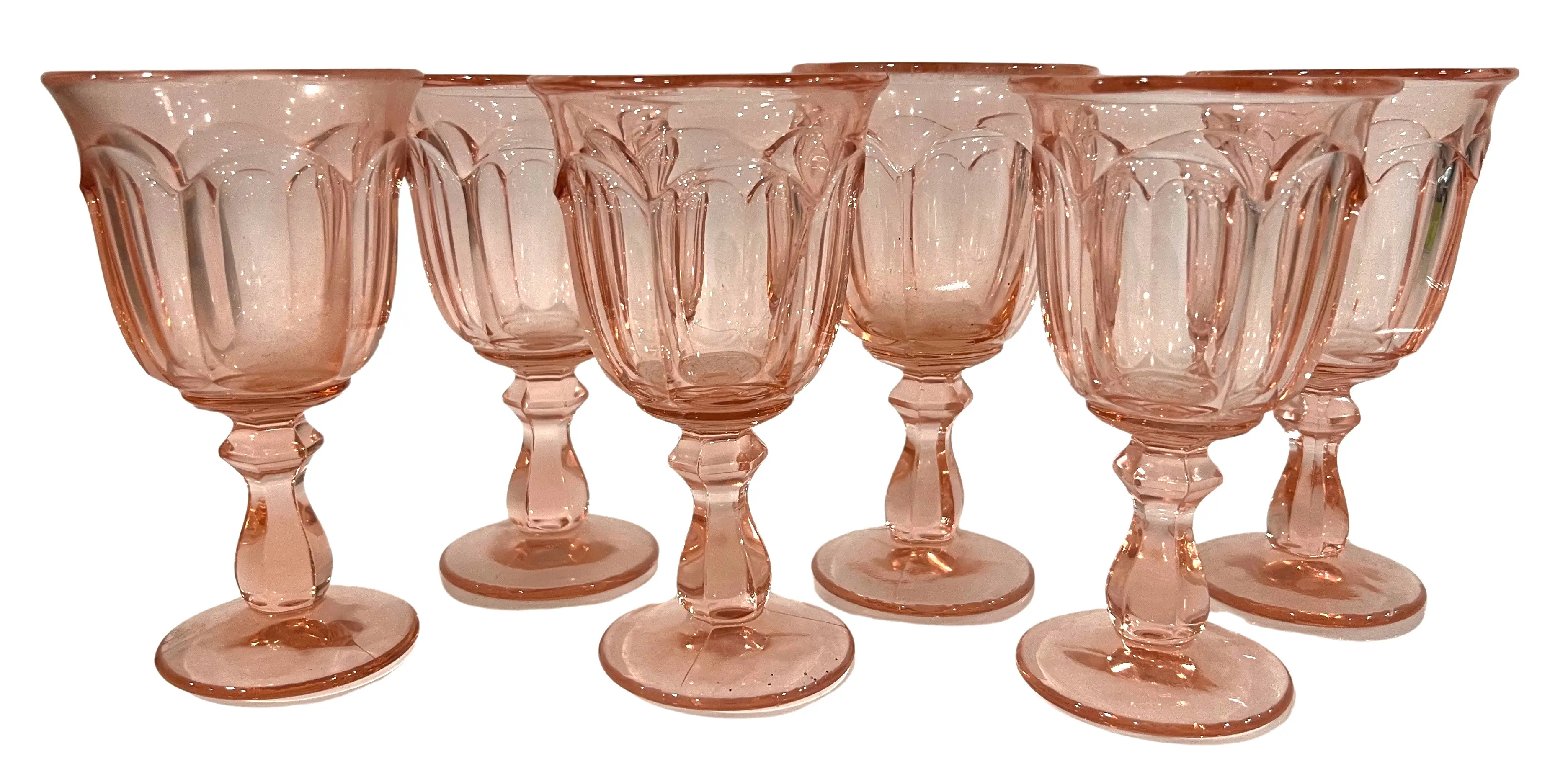 Blush Midcentury Aperitif Glasses, S/6 3 Blush Midcentury Aperitif Glasses, S/6