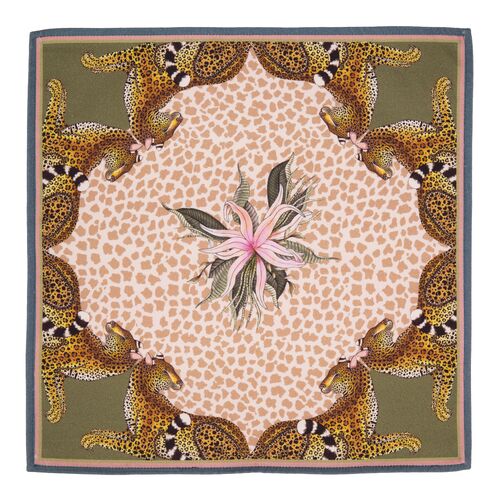 S/2 Ardmore Leopard Lily Napkins, Stone