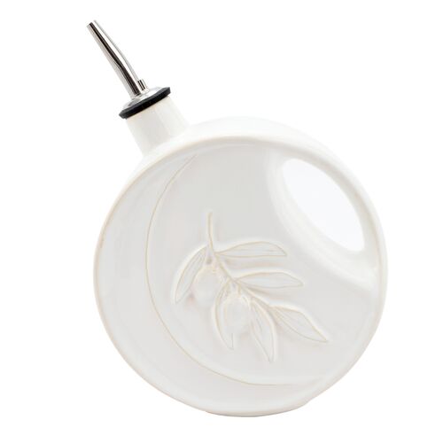 Luna Olive Oil Bottle, White