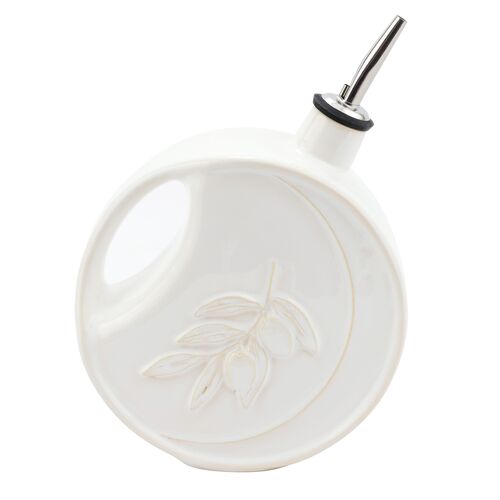 Luna Olive Oil Bottle, White 4 Luna Olive Oil Bottle, White
