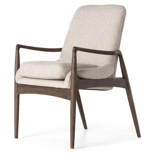 Lauren Dining Arm Chair, Warm Nettlewood 1 Lauren Dining Arm Chair, Warm Nettlewood
