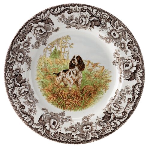 Spode Woodland Dinner Plate 10.5 Inch (English Springer Spaniel) 1 Spode Woodland Dinner Plate 10.5 Inch (English Springer Spaniel)