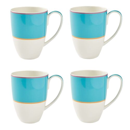 S/4 Calypso Mugs, Turquoise