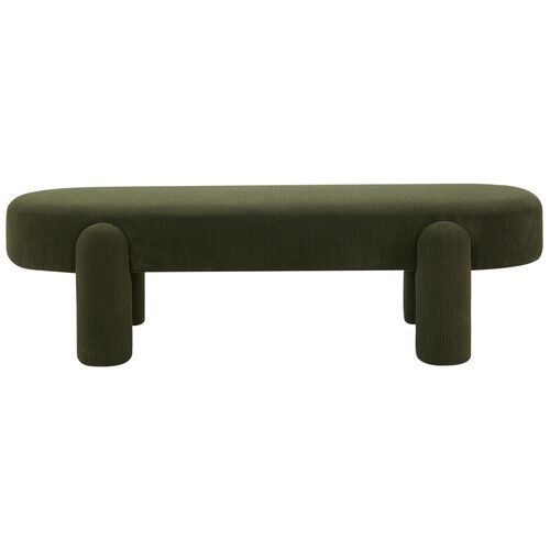 Cambria Corduroy Velvet Accent Bench 1 Cambria Corduroy Velvet Accent Bench