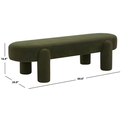 Cambria Corduroy Velvet Accent Bench 5 Cambria Corduroy Velvet Accent Bench