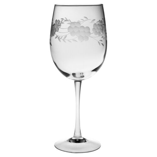 S/4 Adair Hand-Cut Wineglasses, 19 Oz 1 S/4 Adair Hand-Cut Wineglasses, 19 Oz