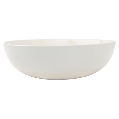 Shell Bisque Round Serving Bowl, White 1 Shell Bisque Round Serving Bowl, White