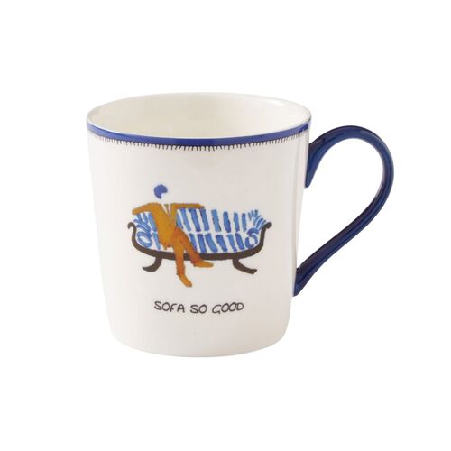 Doodles Sofa So Good Mug, White