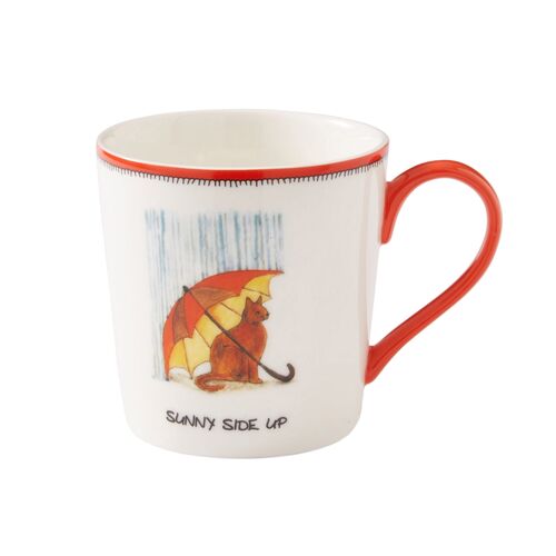 Doodles Sunny Side Up Mug, White