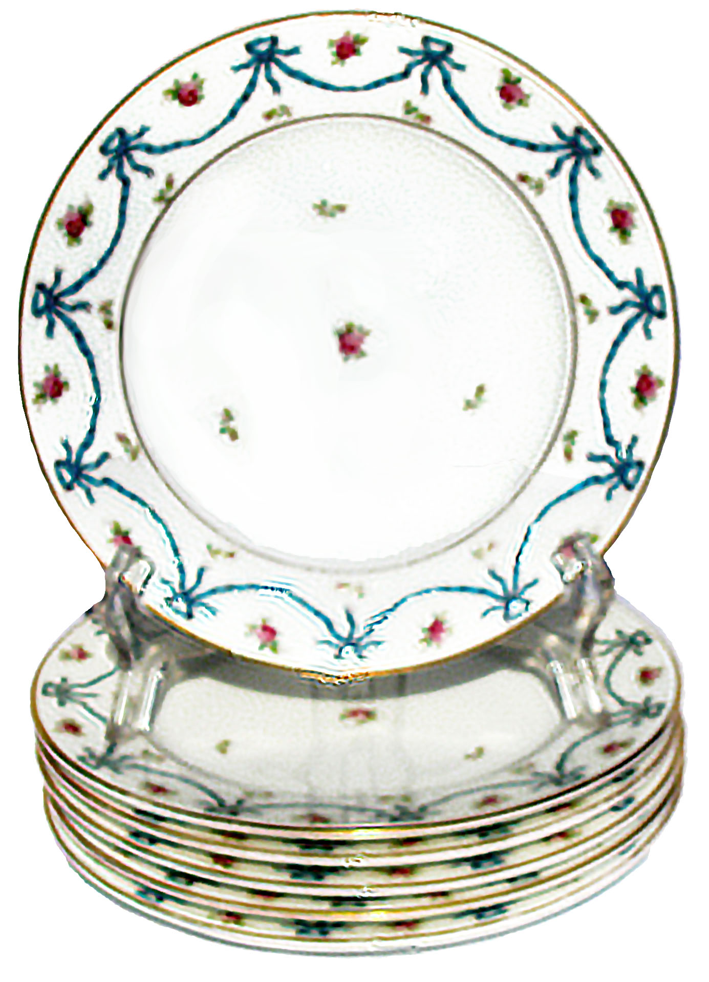 Antique English Dessert/Salad Plates S/6