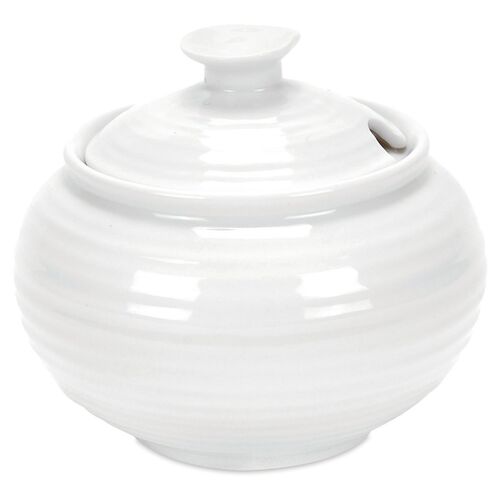 Sophie Conran Covered Suagar Bowl, White 1 Sophie Conran Covered Suagar Bowl, White