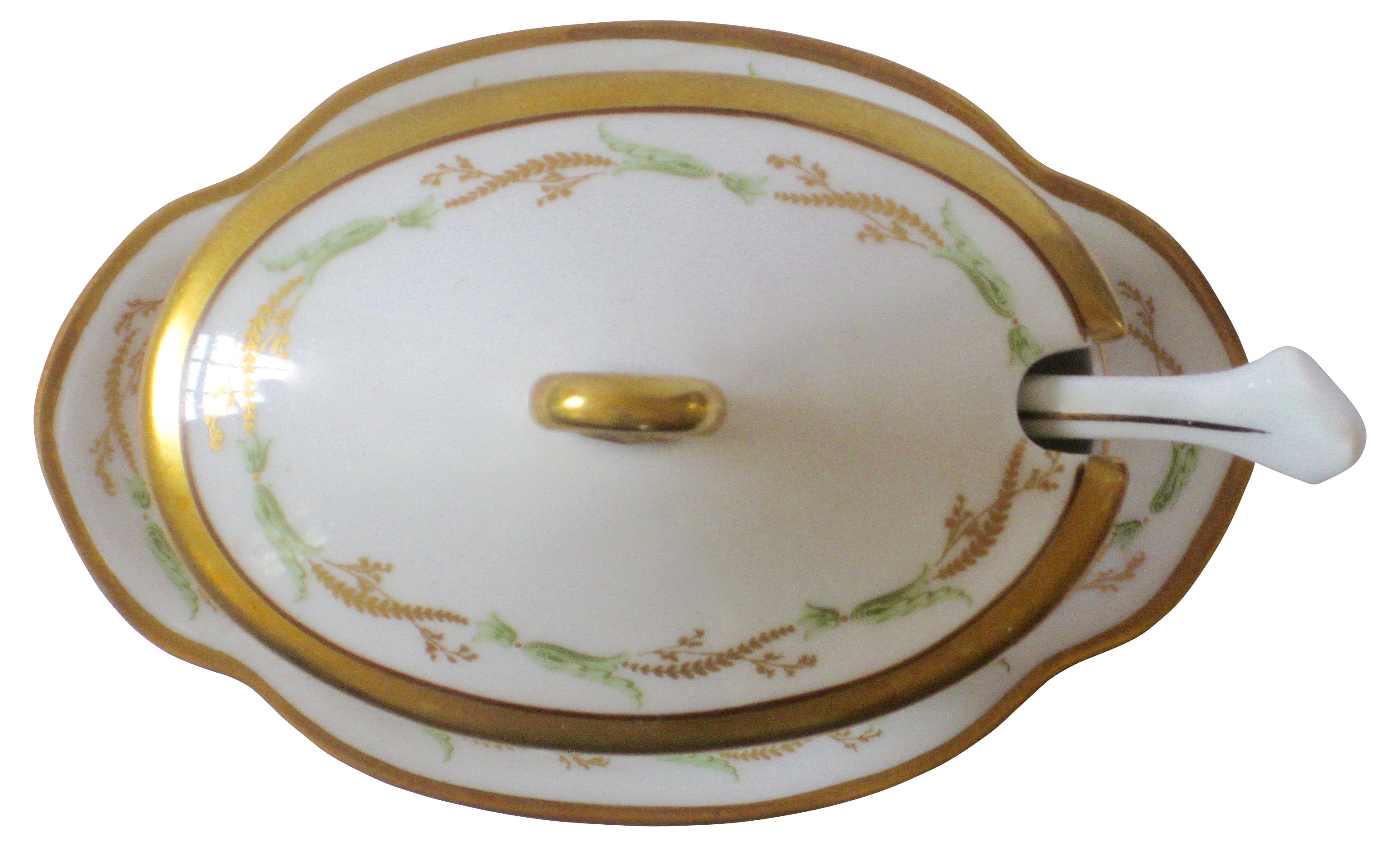 Ginori Italian Gilt Porcelain Pot 4 Ginori Italian Gilt Porcelain Pot