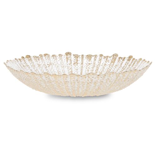 Rufolo Glass Serving Bowl, Gold 1 Rufolo Glass Serving Bowl, Gold