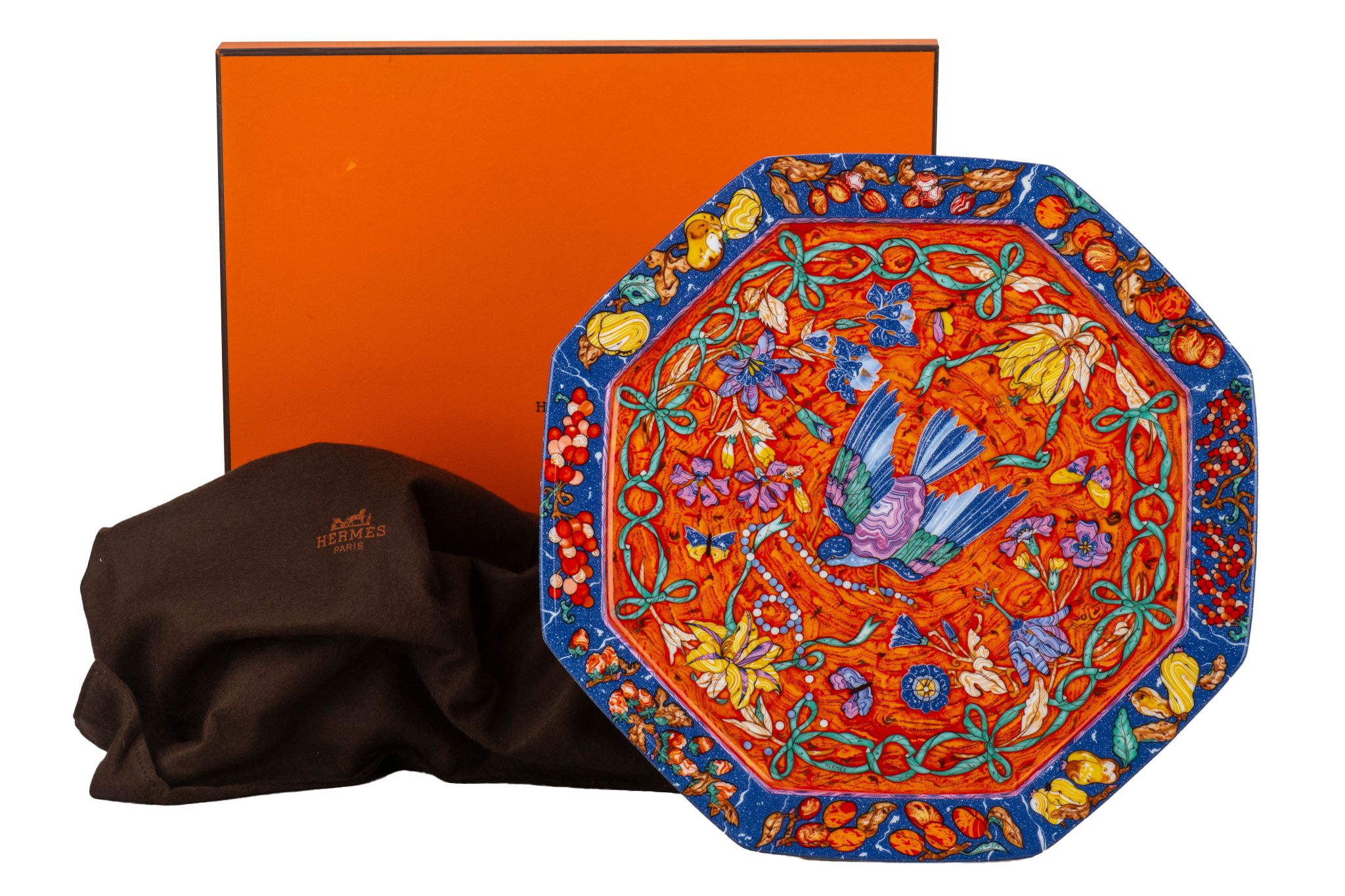 Herm¨¨s ¡°Marqueterie¡± Porcelain LG Dish 4 Herm¨¨s ¡°Marqueterie¡± Porcelain LG Dish