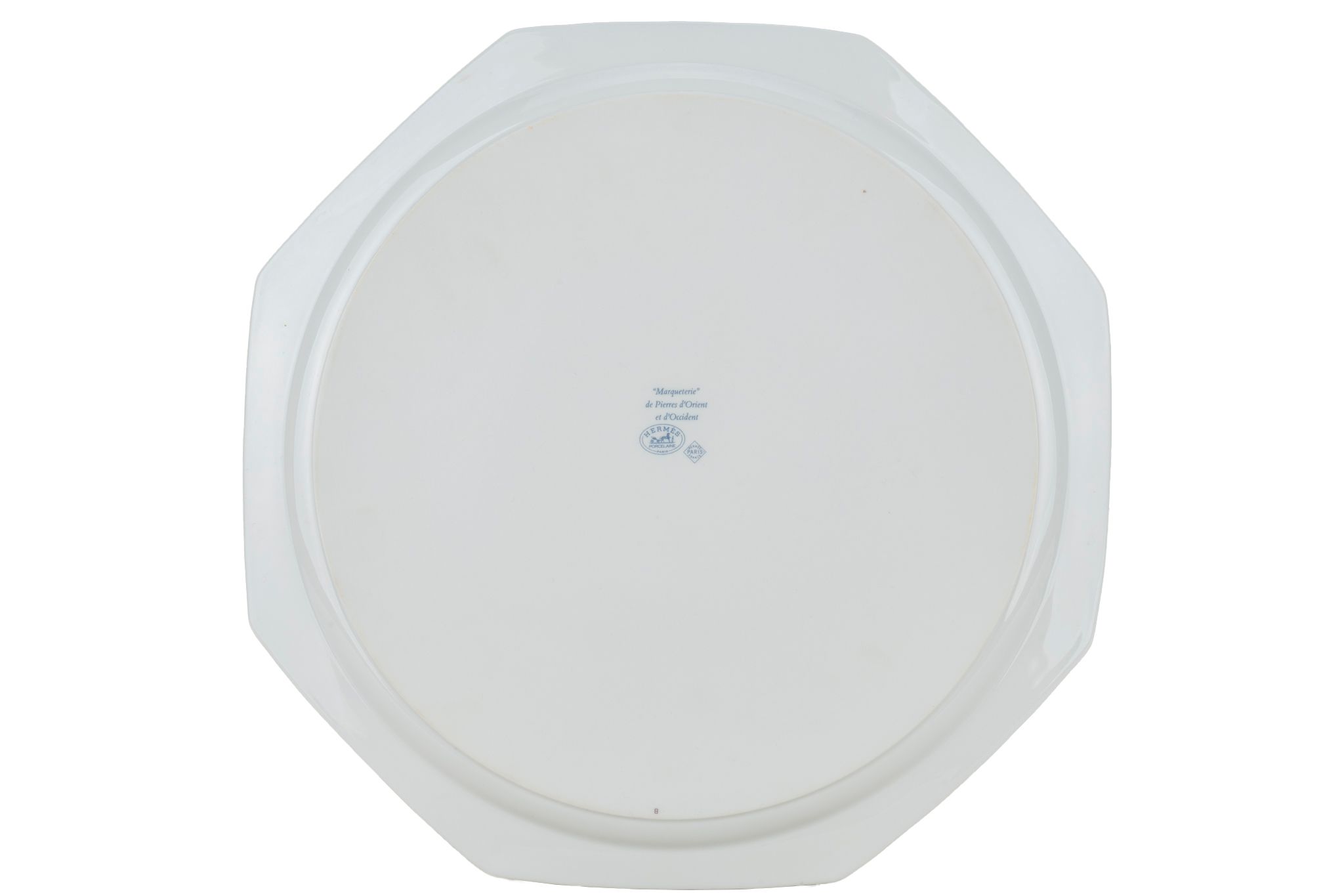 Herm¨¨s ¡°Marqueterie¡± Porcelain LG Dish 6 Herm¨¨s ¡°Marqueterie¡± Porcelain LG Dish