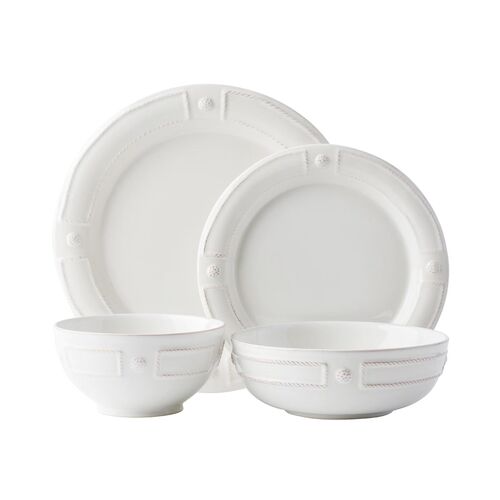 Berry & Thread French Panel Place Setting, Whitewash 1 Berry & Thread French Panel Place Setting, Whitewash