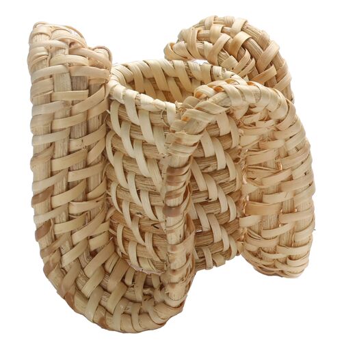 S/4 Ruffle Napkin Rings, Natural 2 S/4 Ruffle Napkin Rings, Natural
