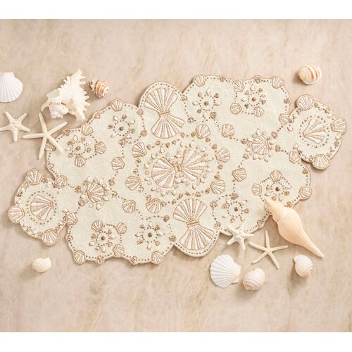 Beachcomber Cooton/Glass Runner, Natural, Ivory/Gold 4 Beachcomber Cooton/Glass Runner, Natural, Ivory/Gold