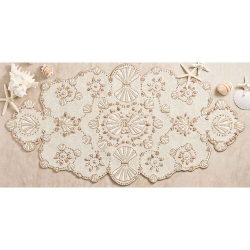 Beachcomber Cooton/Glass Runner, Natural, Ivory/Gold 6 Beachcomber Cooton/Glass Runner, Natural, Ivory/Gold