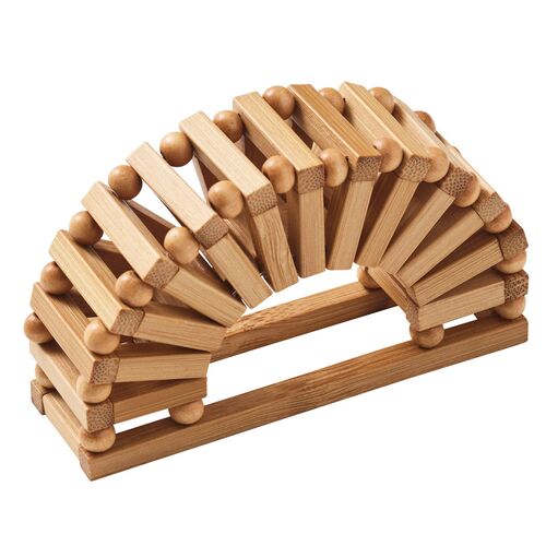 S/4 Spoke Bamboo Napkin Rings, Natural 2 S/4 Spoke Bamboo Napkin Rings, Natural