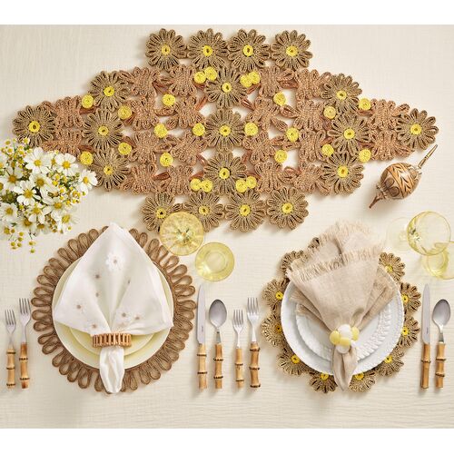 S/4 Spoke Bamboo Napkin Rings, Natural 8 S/4 Spoke Bamboo Napkin Rings, Natural